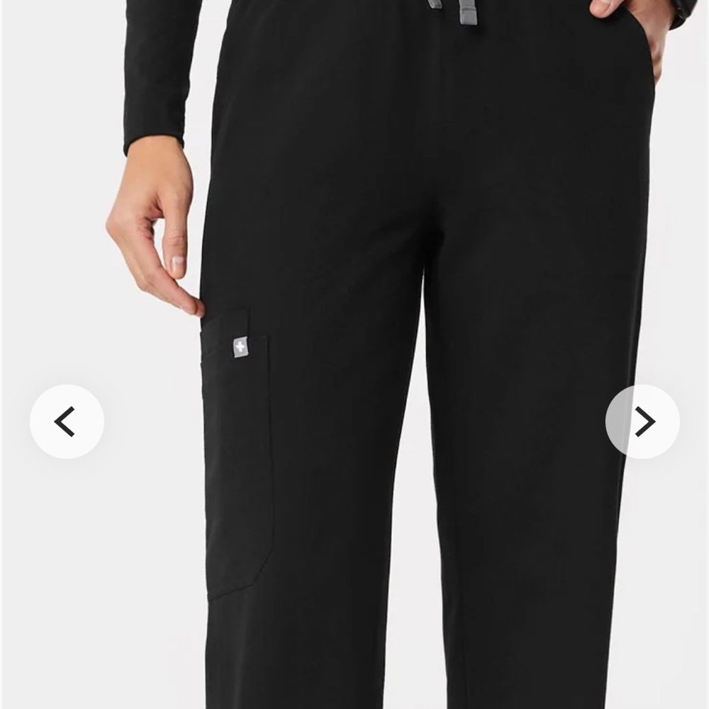 Figs Black Elastic Waist Scrub Tall Pants NWT